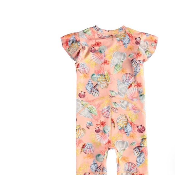 Colorful Seashell Print Baby Romper - Picture 2 of 3